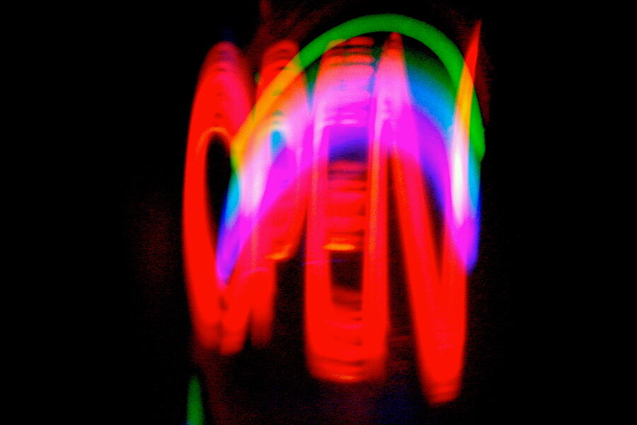 Abstract Neon Sign Open Photograph by Masha Batkova