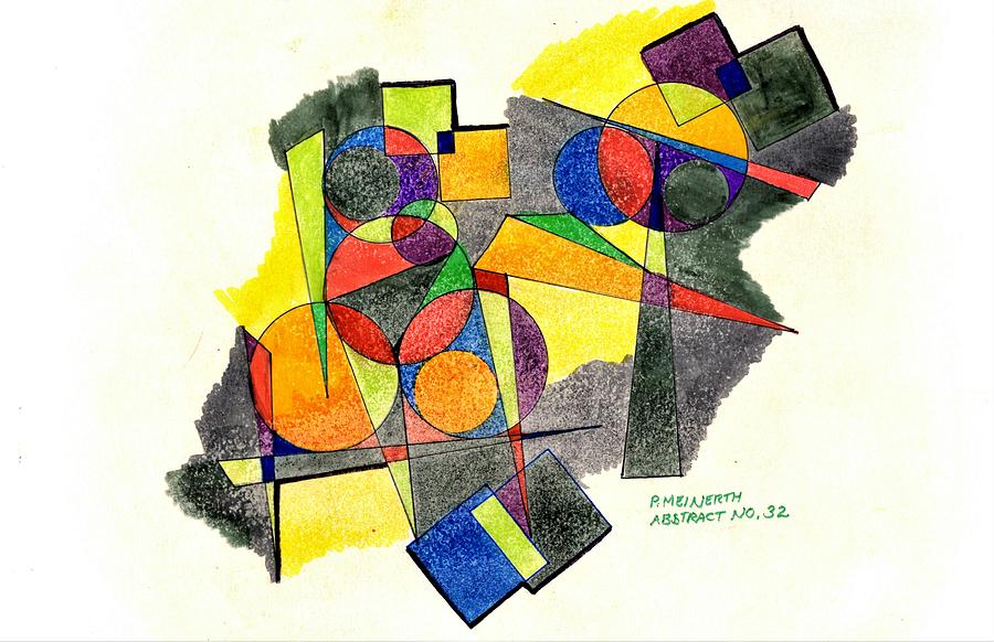 Abstract No. 32 Drawing by Paul Meinerth