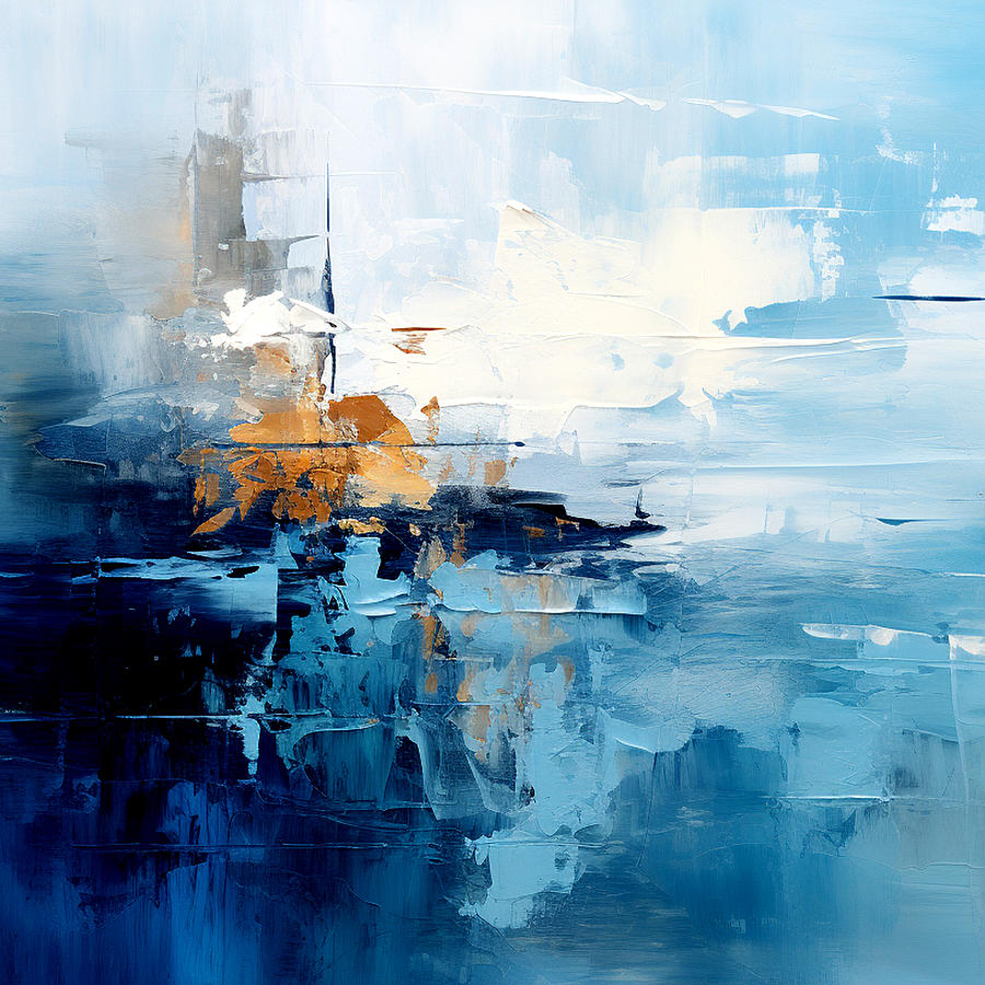 Abstract Northern Harbour 01 Painting by Miki De Goodaboom