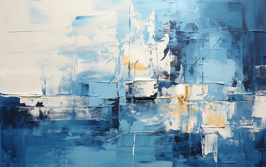 Abstract Northern Harbour 02 Painting by Miki De Goodaboom Abstract Northern Harbour 02 Painting by Miki De Goodaboom