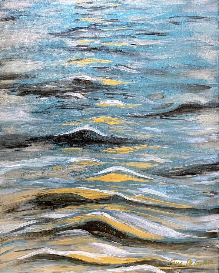 Abstract Ocean at Sunset Digital Art by Gina De Gorna
