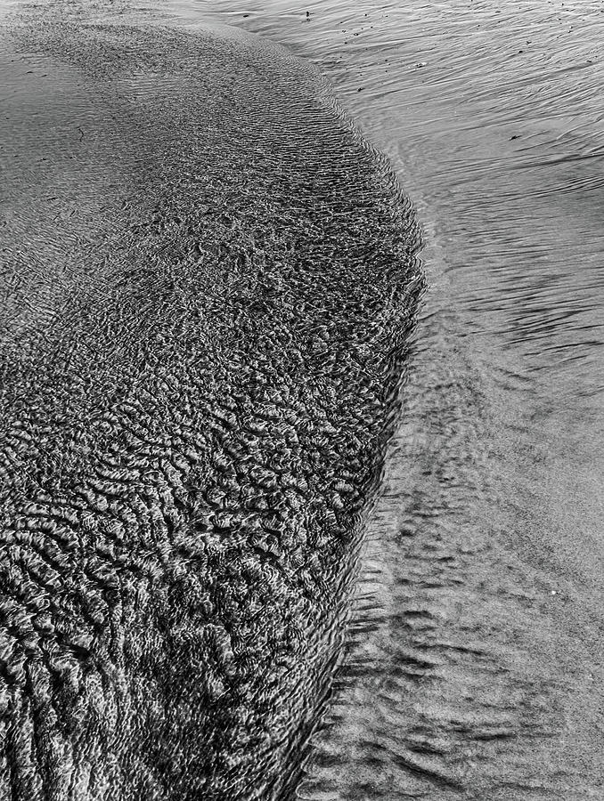 Abstract Ocean Low tide pool Black and White Image  Photograph by Bruce Pritchett