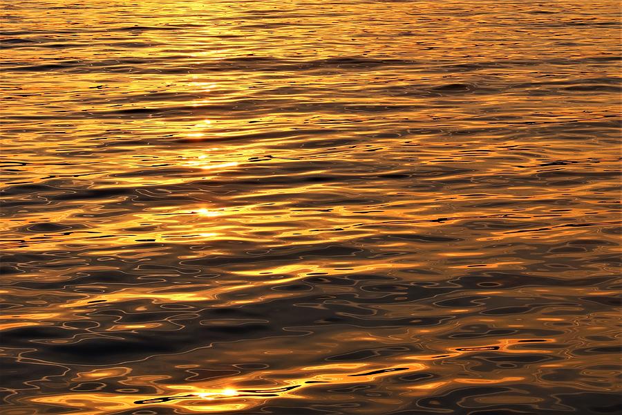 Abstract Ocean Sunset Photograph