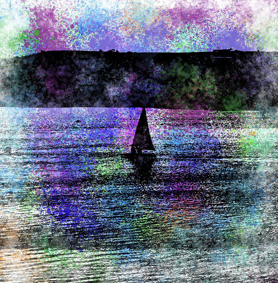 Abstract of a sailing boat Digital Art by Pics By Tony