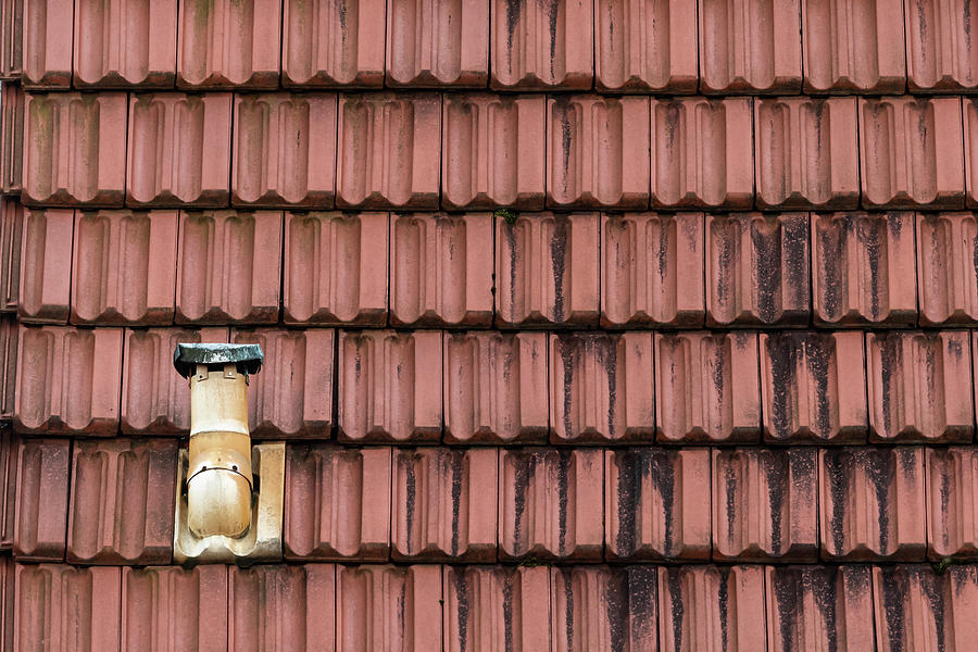 Abstract Of An Old Roof With Chimney Photograph