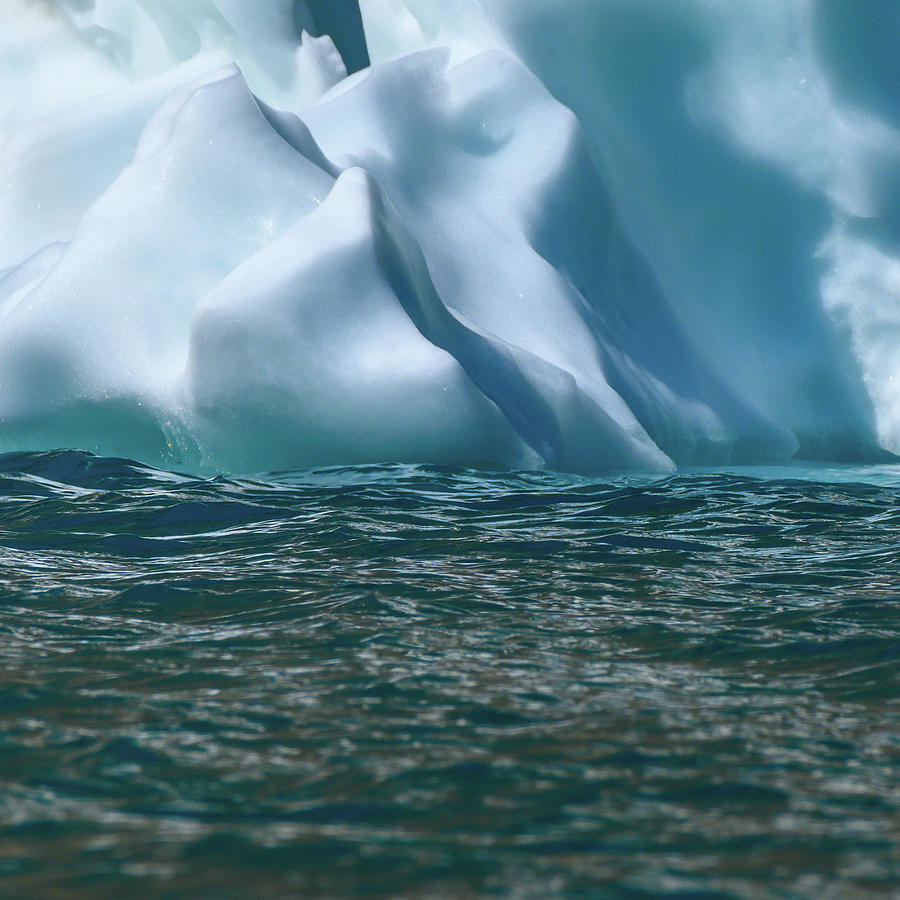 Abstract of Edge of Iceberg on Lake Surface Photograph by Kelly VanDellen