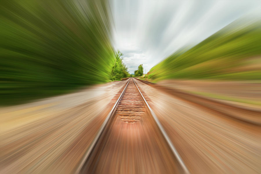 Abstract of Motion Railroad Photograph by Sandra Js