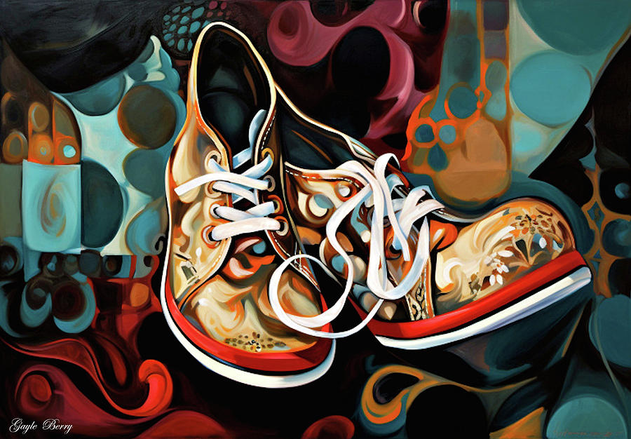 Abstracts Digital Art - Abstract Of Shoes by Gayle Berry