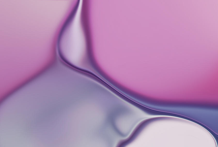 Abstract Oil Fluid Liquid acrylic Art Texture Purple Pink Background Bubbles Photograph by Oxygen