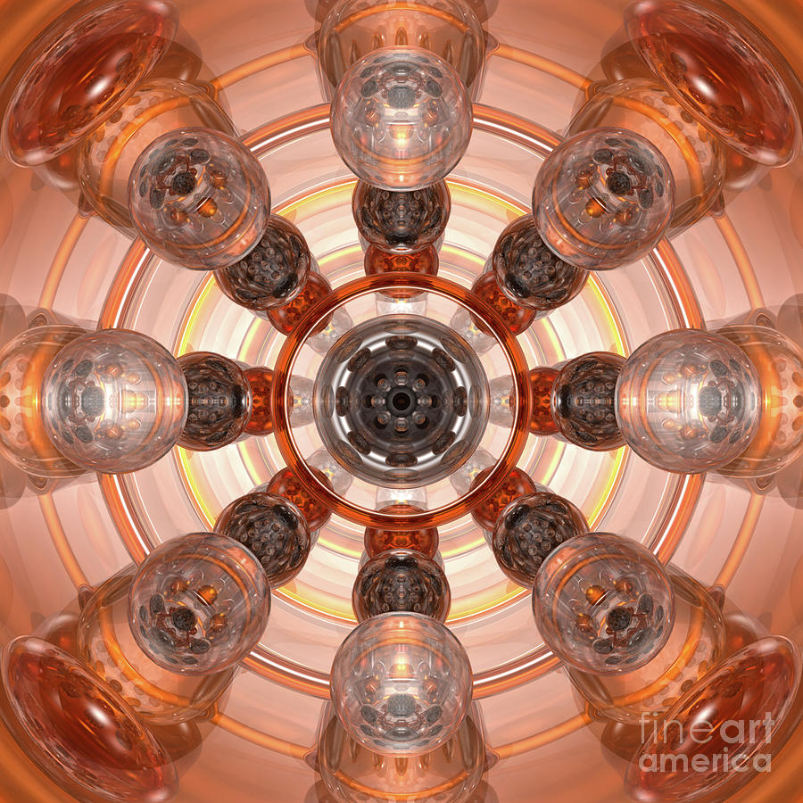 Abstract Orange Glass Digital Art by Phil Perkins