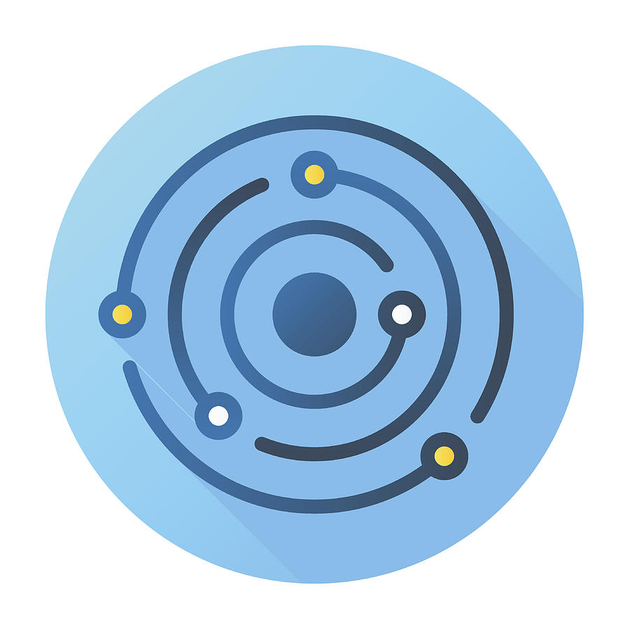 Abstract Orbit Icon Drawing by Ilyast