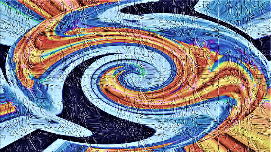 Abstract Oval Digital Art by Ronald Mills