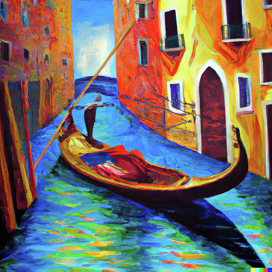 Abstract painting of gondola on Venice canal Photograph by Steve Estvanik Abstract painting of gondola on Venice canal Photograph by Steve Estvanik