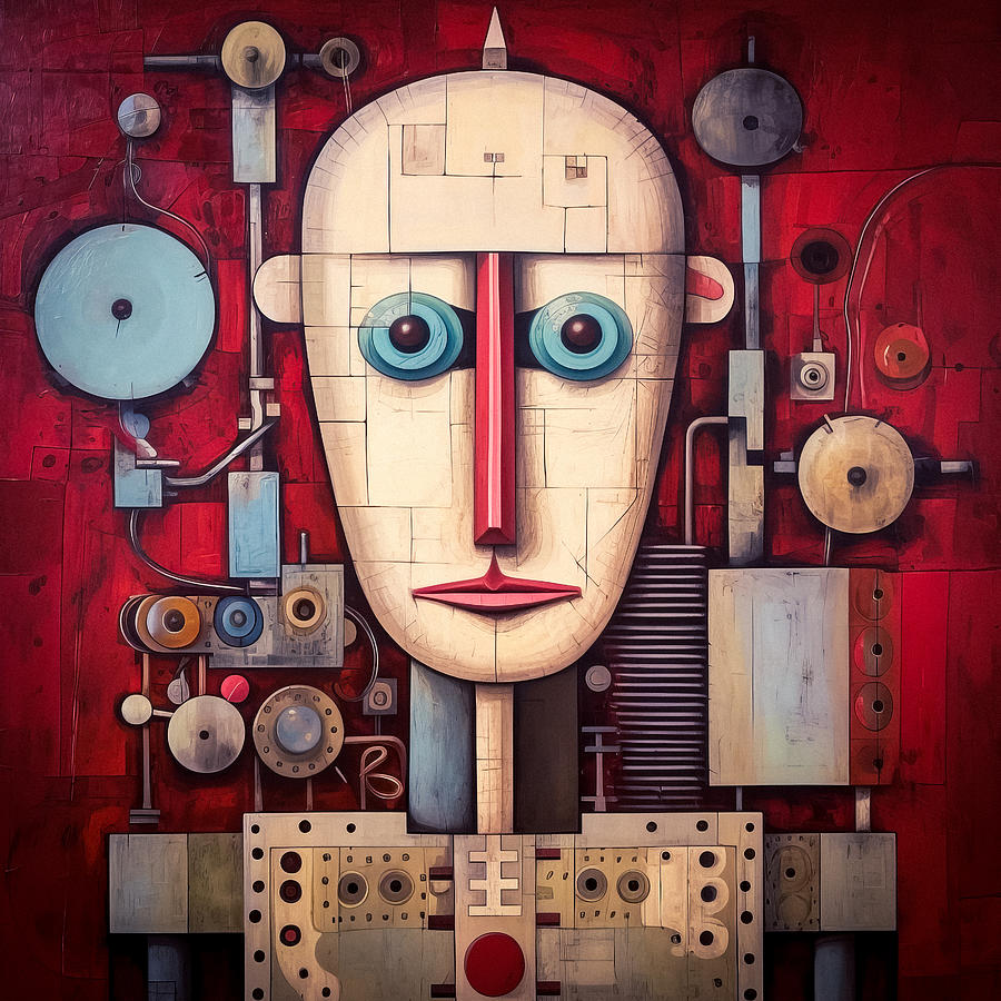 Abstract Painting Of Mechanical Character  Photograph by Gualtiero Boffi