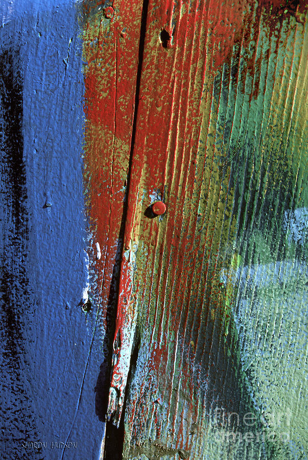 painted wood photographs - Painted Textures Photograph by Sharon Hudson