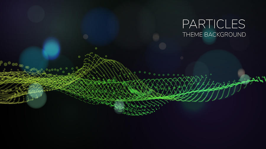 Abstract Particle Background with Copy Space Drawing by AF-studio