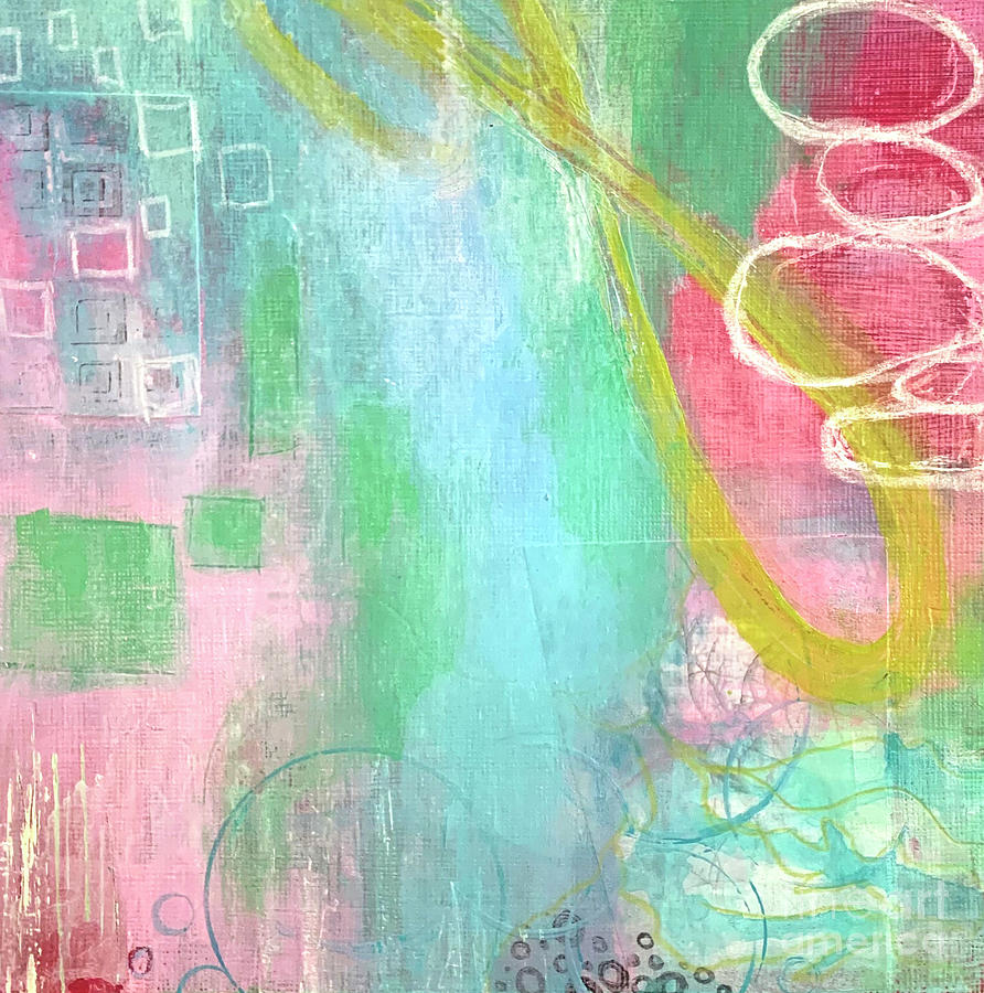 Abstract Pastel 3 Painting by Cheryl Rhodes