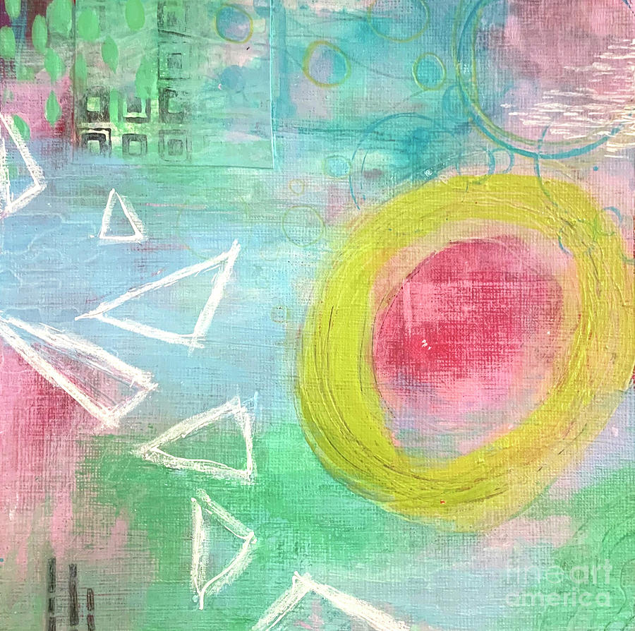 Abstract Pastel 4 Painting by Cheryl Rhodes