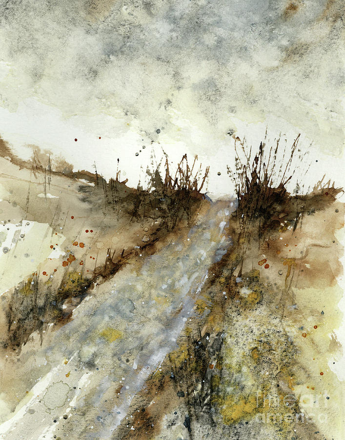 Abstract Path in Landscape 2 Painting by Jill Battaglia