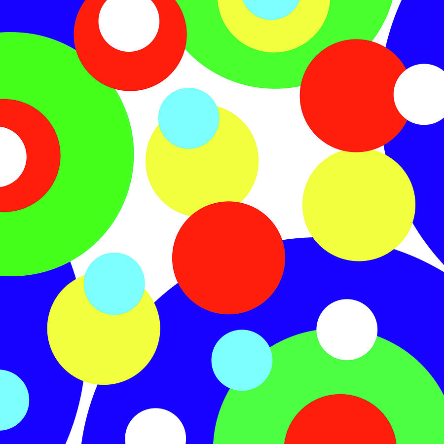 Abstract Pattern with Circles Digital Art by Amelia Pearn