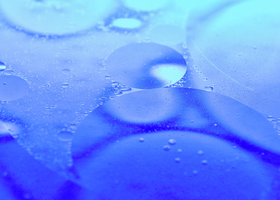 Abstract Photography - Blue Circles Photograph by Amelia Pearn