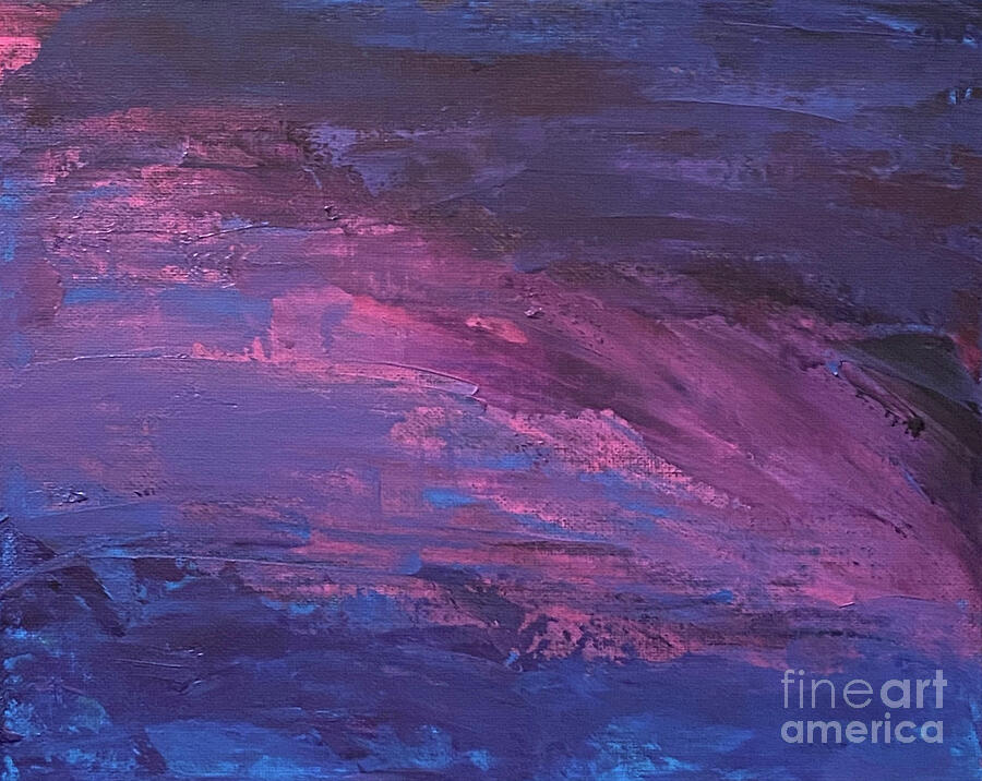 Abstract Pink Clouds Painting by Lisa Neuman