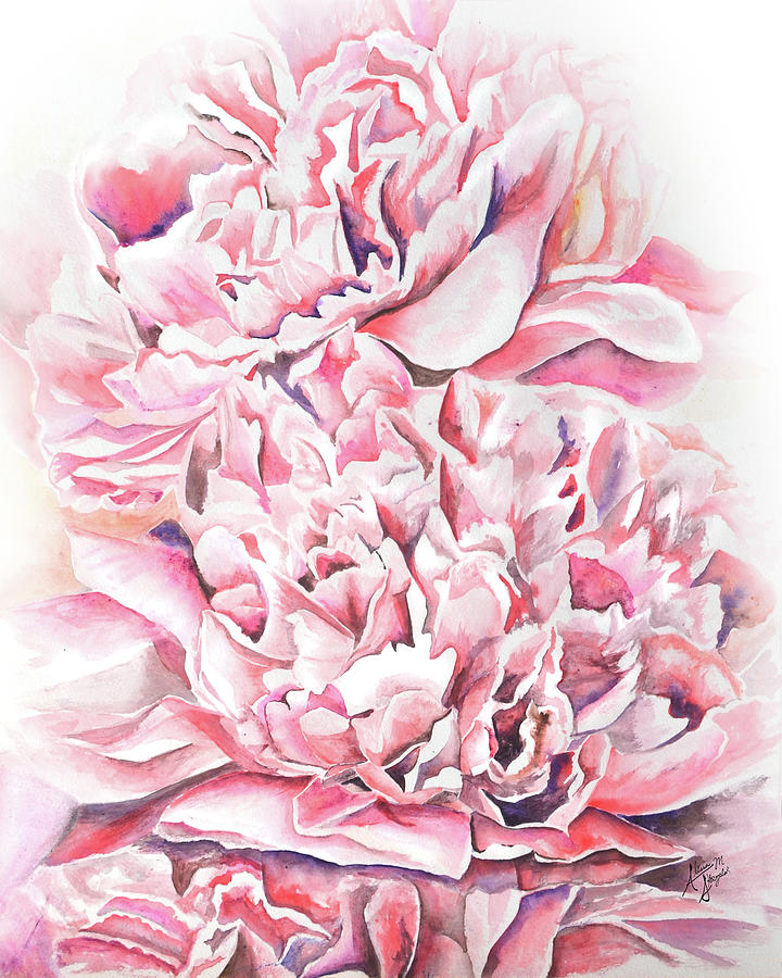 Abstract Pink Peony Flower Painting by Alissa Skoczelak - Fine Art America