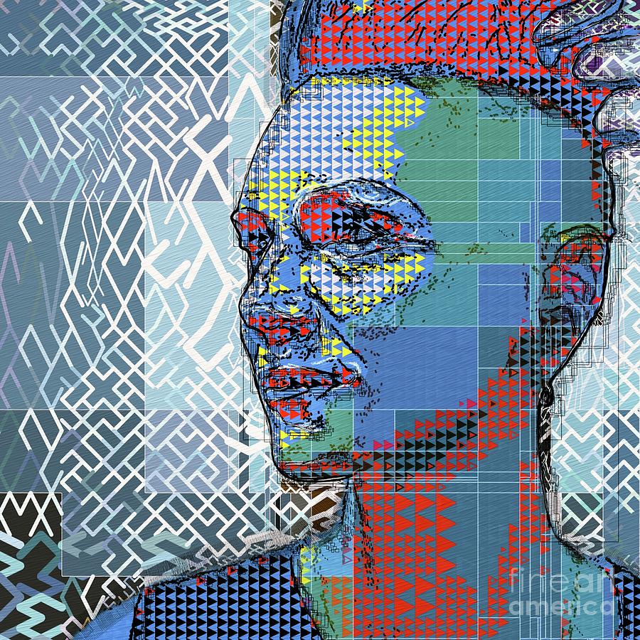 Abstract Portrait - 111a - Digital Artwork Digital Art by Philip Preston