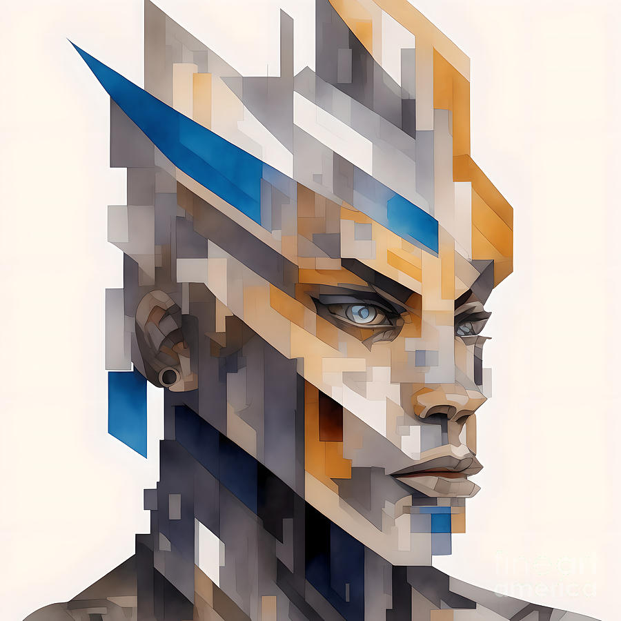 Abstract Portrait - 5 Digital Art by Philip Preston
