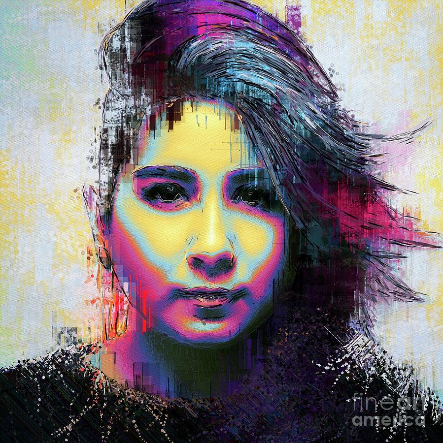 Abstract Portrait 73 Front View Digital Art by Philip Preston