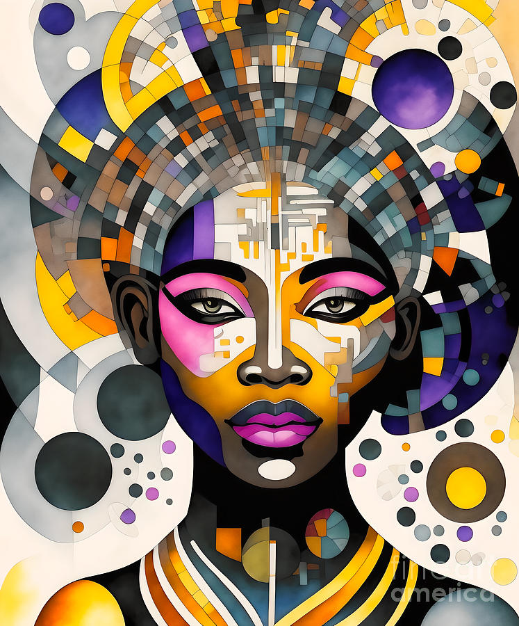 Abstract Portrait - African 1 Digital Art by Philip Preston