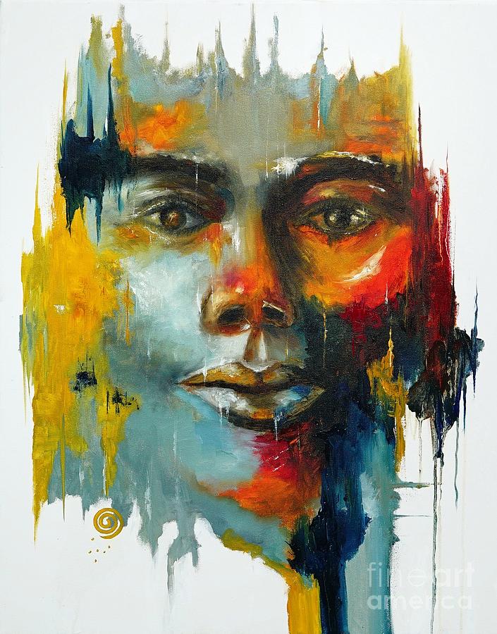 Abstract Portrait Painting by Isha Paintings Fine Art America