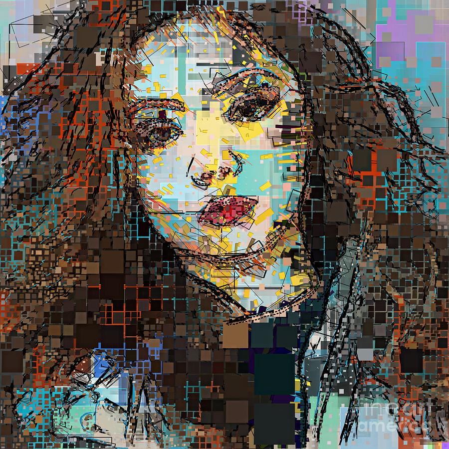 Abstract Portrait Of A Young Woman - 5 Digital Art by Philip Preston