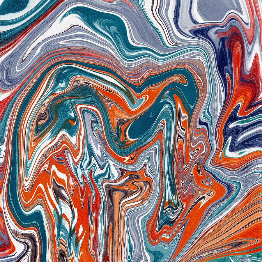 Abstract Painting - Abstract Pour by Trilby Cole