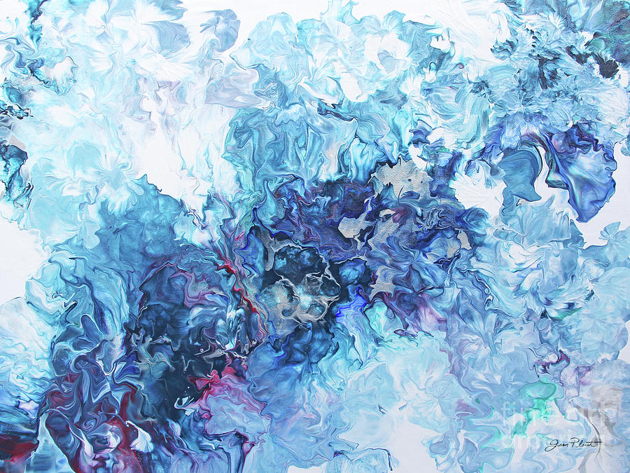 Abstract Pouring F Painting by Jean Plout