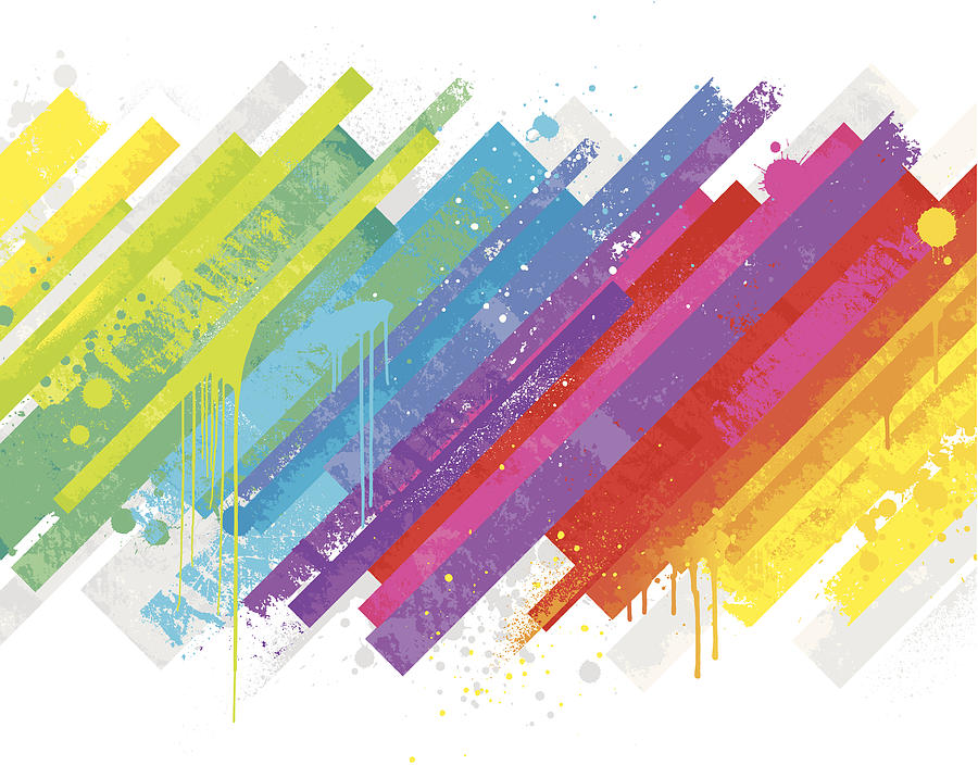 Abstract rainbow background Drawing by Enjoynz