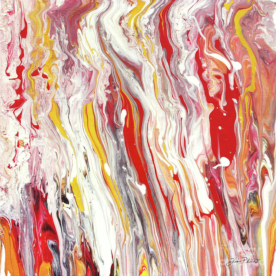 Abstract Red And Yellow Painting by Jean Plout