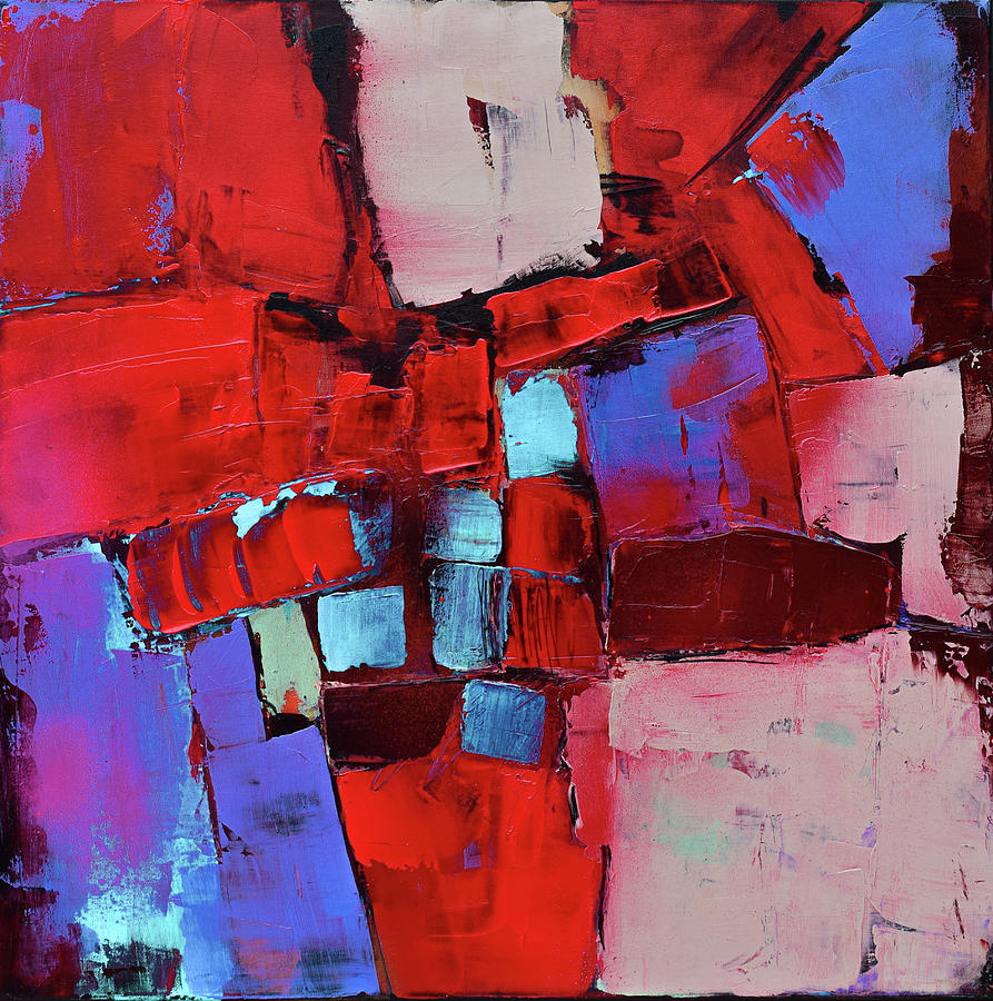 Crimson Burst Painting by Elise Palmigiani