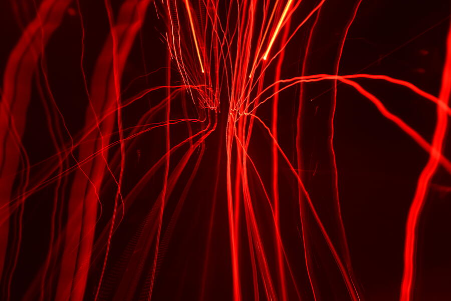 Abstract Red Lights Photograph