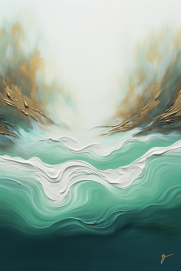 Abstract Riverscape 6 Painting by Greg Collins