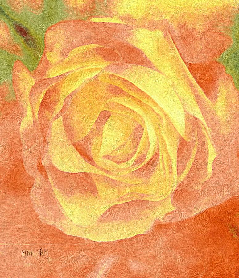 Abstract Rose  Digital Art by Mariam Bazzi