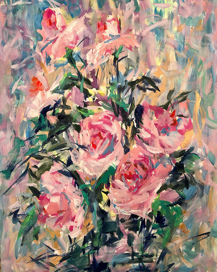 Abstract Roses Painting