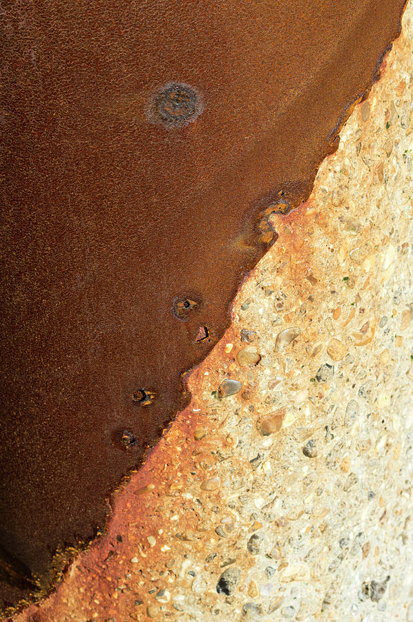Abstract Rust And Concrete Photograph by Wendy Wilton