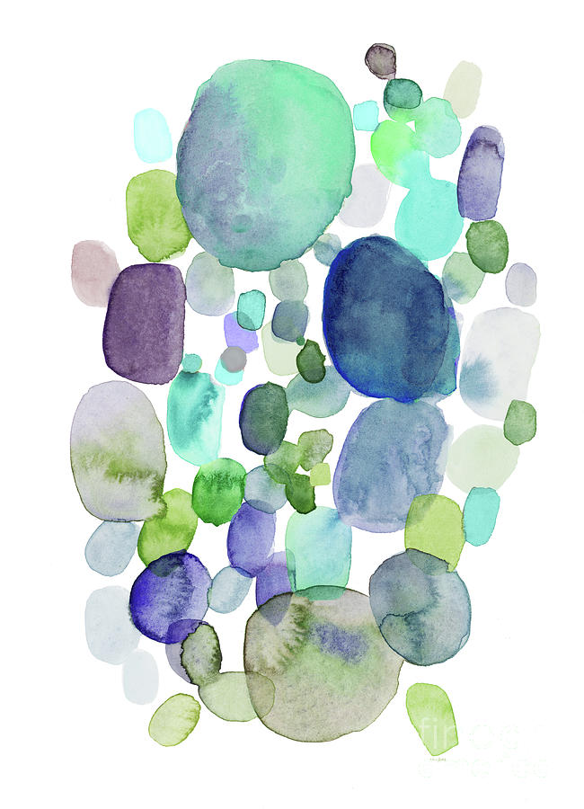 Abstract Sea Glass Painting by Sue Zipkin