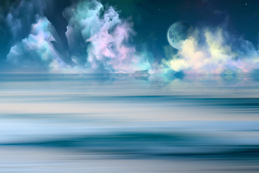 Abstract Seascpe Digital Art by Celestial Images
