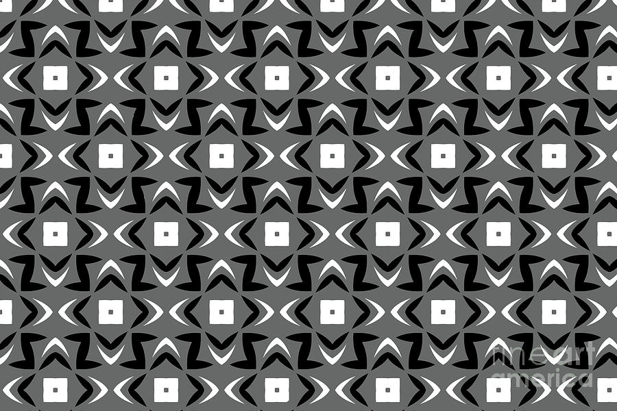 Abstract Shape Pattern Gray Black and White Digital Art by Petite ...