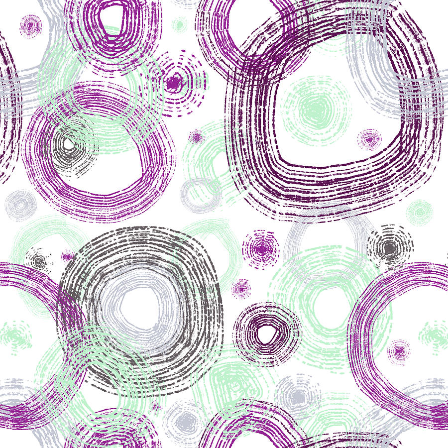 Abstract Shapes of Nature in Magenta and Mint Digital Art by Patricia Awapara