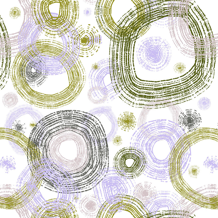 Abstract Shapes of Nature - Lavender Circles Digital Art by Patricia Awapara