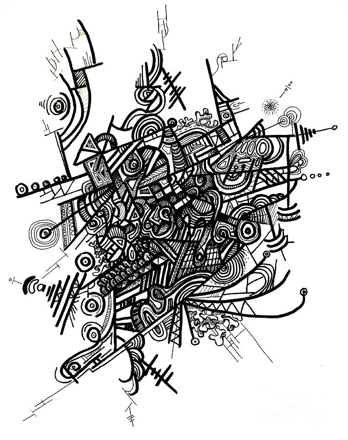 Abstract sketch illustration Black and white sketch background computer  generated this image  CanStock