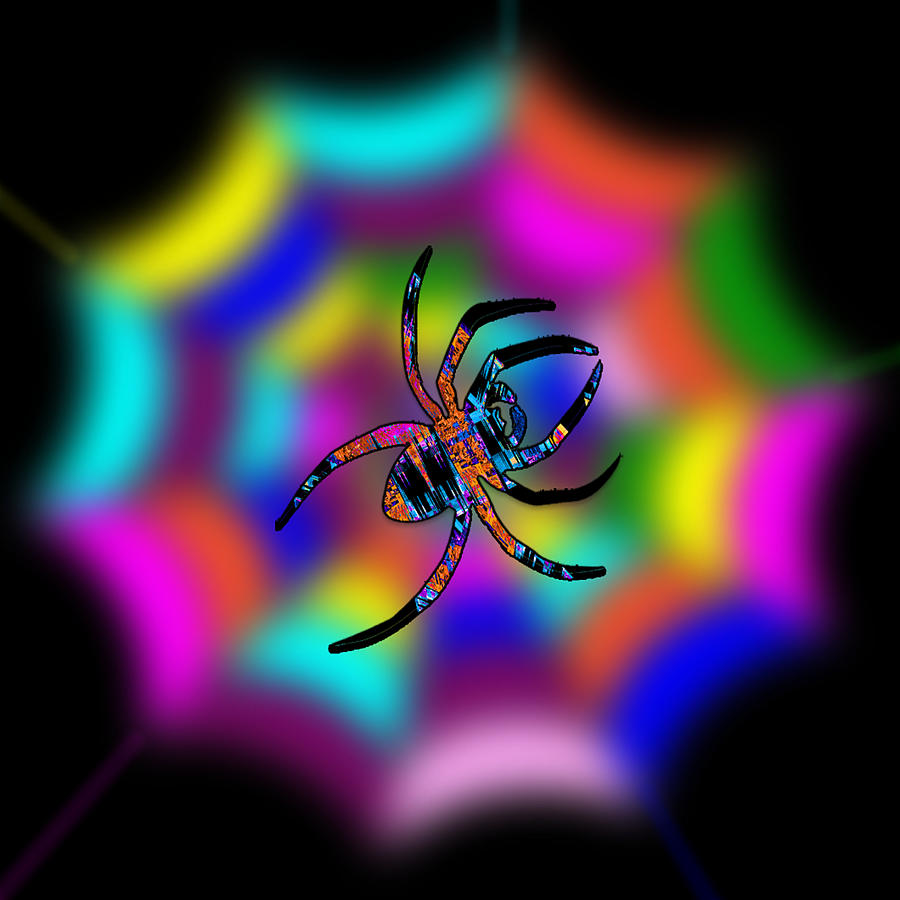 Abstract Spiders Web Digital Art by Ronald Mills